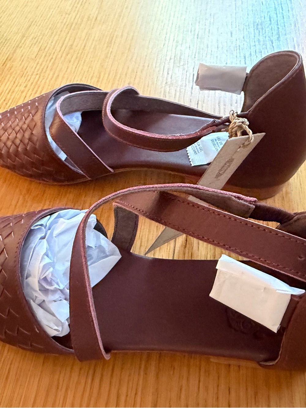 Bali Elf Riviera Woven Leather Flats size 10